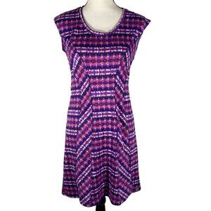 Title nine A-line athletic outdoor dress Purple Ikat print women’s S minimalist